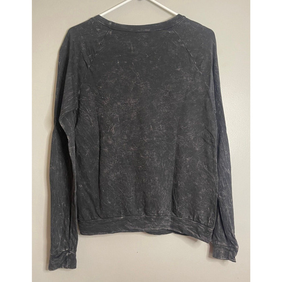Freshwear Medium Acid Mineral Wash Long Sleeve Southwestern Aztec Gray Shirt - Picture 6 of 6